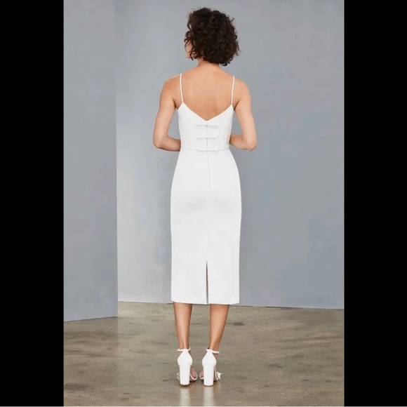 Amsale Faille Midi Column Sheath Dress - LW139 - Picture 3 of 16